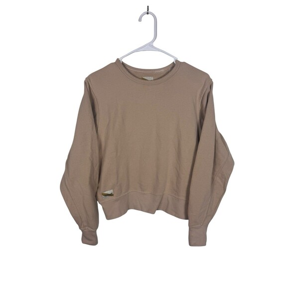 Tracksmith Trackhouse Sweatshirt Womens SM Tan Khaki Crewneck Pullover Running - Picture 1 of 8